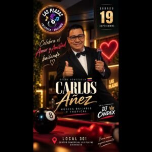Celebra Amor y Amistad bailando en Las Plazas junto a Carlos Añez